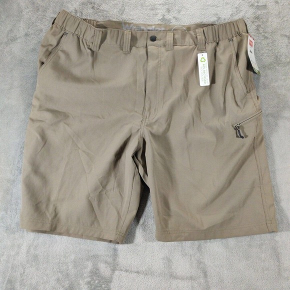 Wrangler Shorts Men's 44 Tan/Brown Performance Relaxed Fit Inseam 10" UPF 50 - Picture 1 of 9